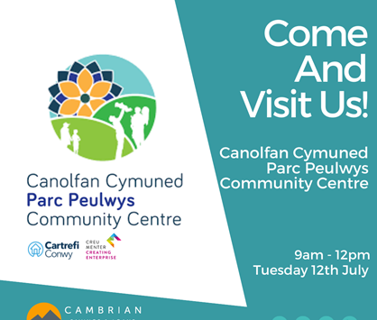 Come and visit us at the Parc Peulwys Community Centre